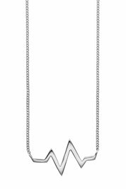 Collier 925/- Sterling Silber rhodiniert Herzschlag