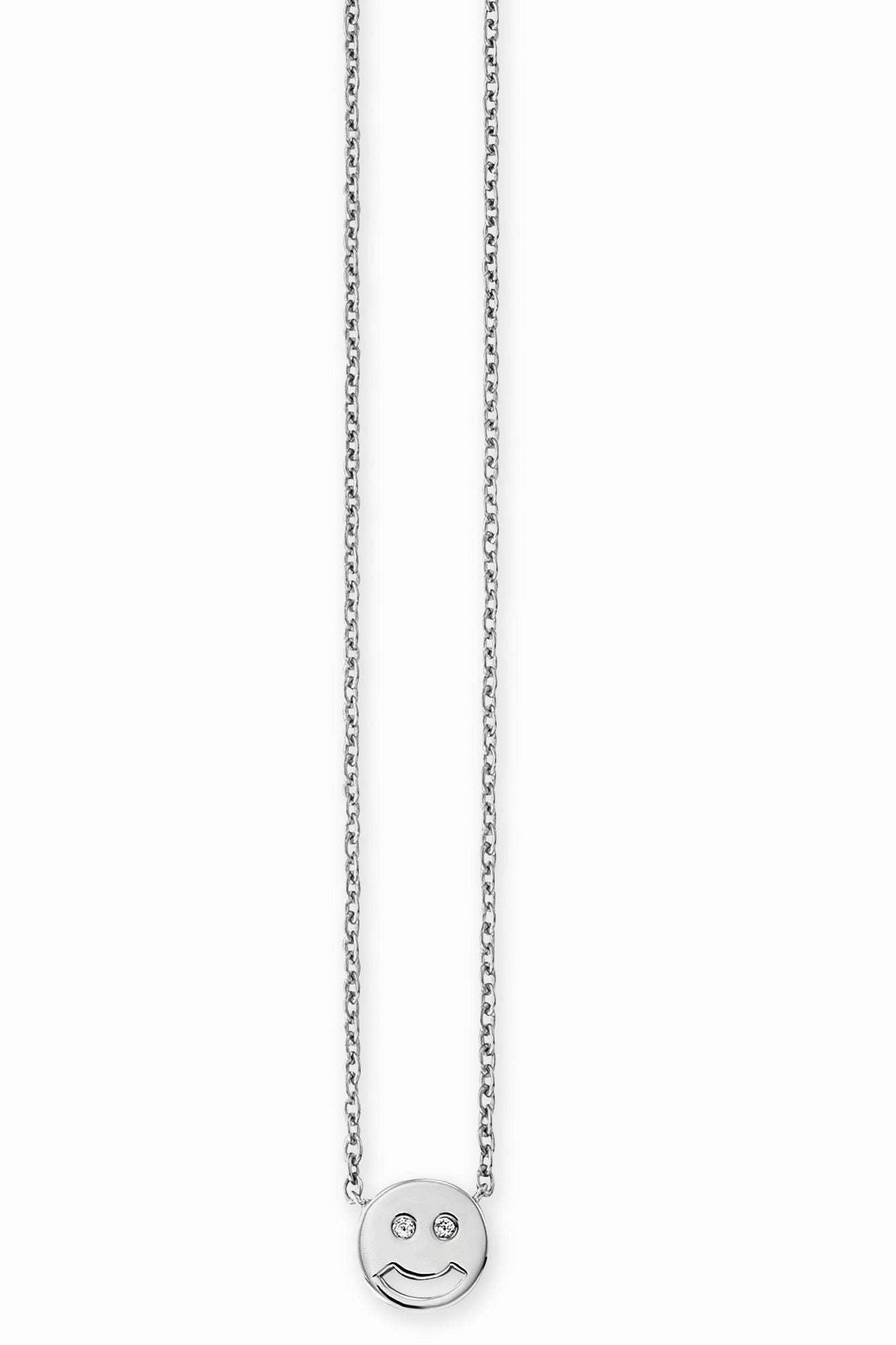 Collier 925/- Sterling Silber rhodiniert Zirkonia Smile