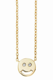 Collier 925/- Sterling Silber vergoldet Zirkonia Smile