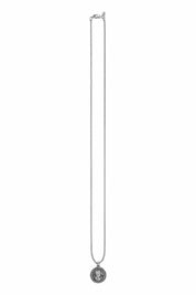 Anhänger mit Kette 925/- Sterling Silber oxidiert Münze Spinell