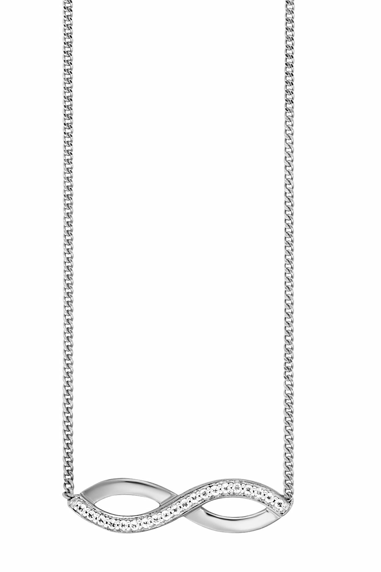 Collier 925/-Sterling Silber rhodiniert Topas Infinity