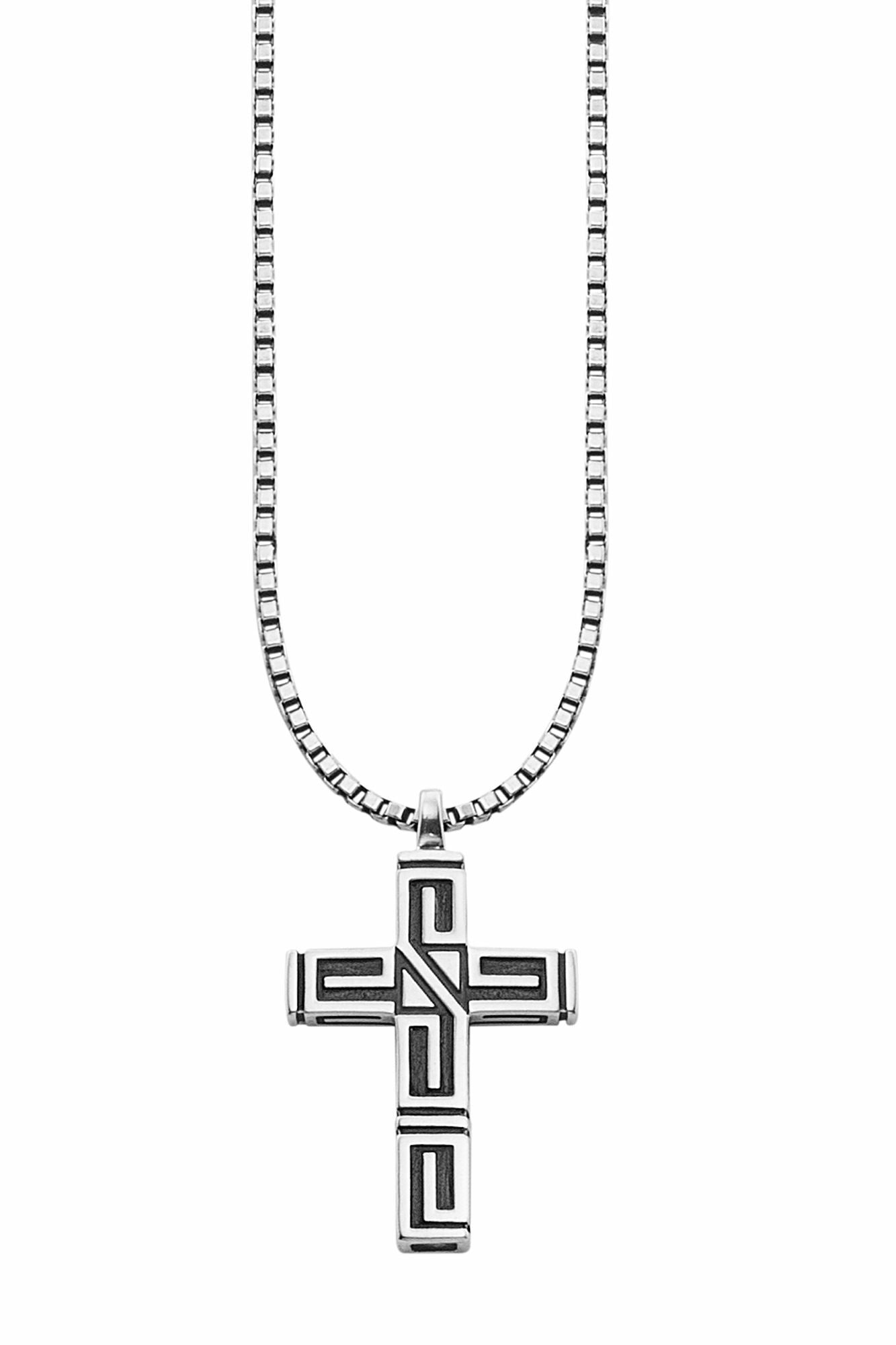 Anhänger mit Kette 925/- Sterling Silber rhodiniert Kreuz