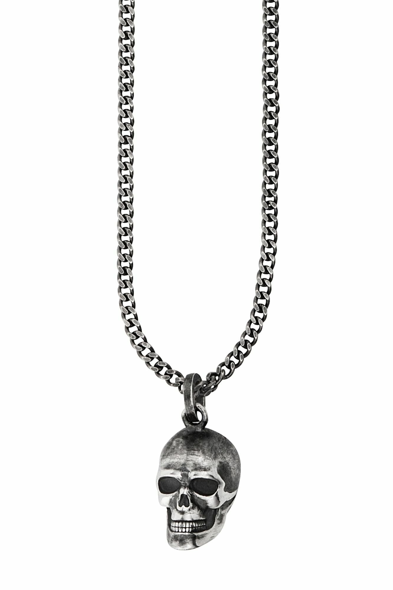 Anhänger mit Kette Totenkopf 925/- Sterling Silber oxidiert