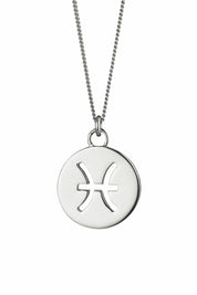 Halskette Fische Sternzeichen 925/- Sterling Silber rhodiniert