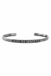 Armreif 925 Sterling Silber matt oxidiert