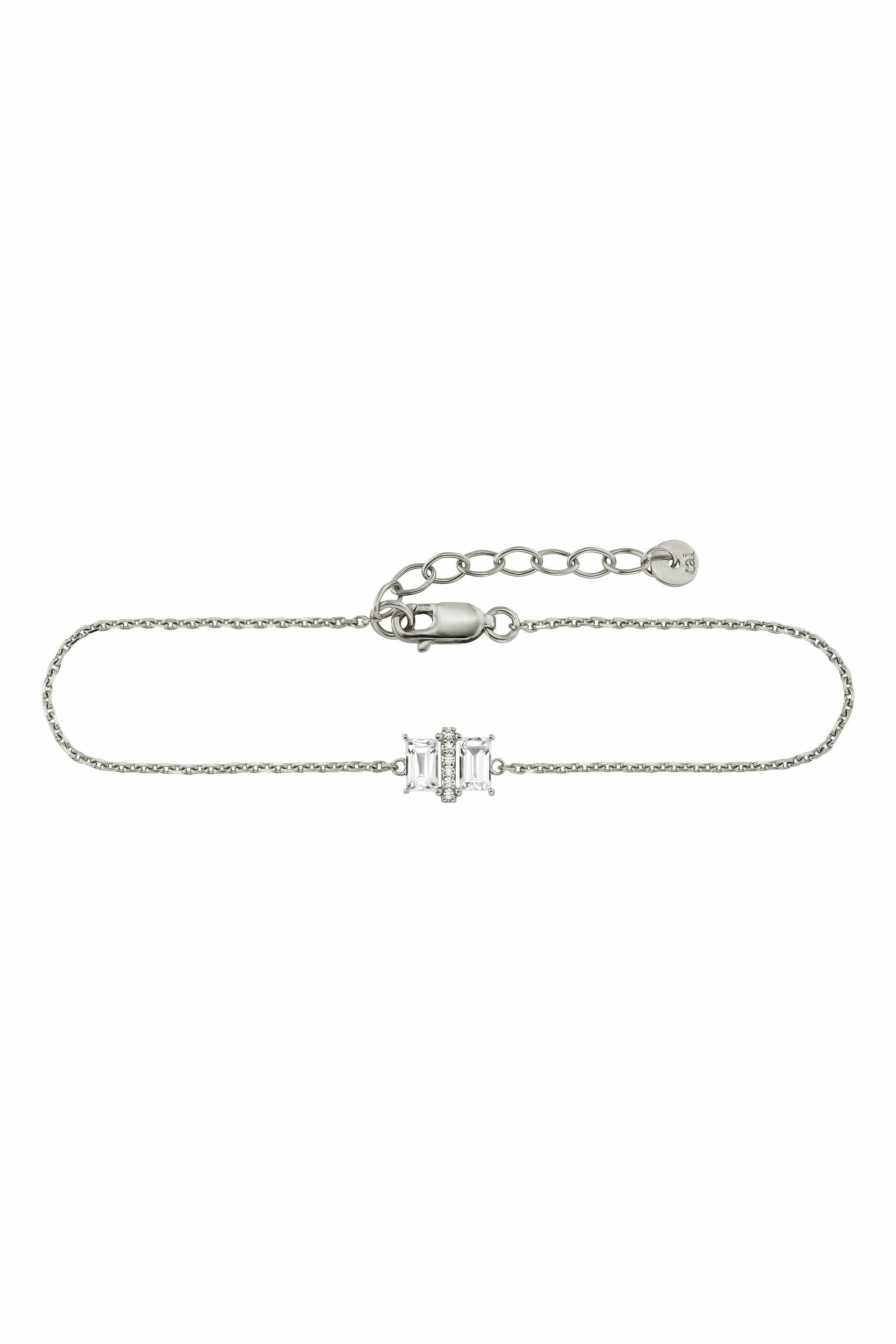 Armband 925/- Sterling Silber rhodiniert 20cm Weißtopas