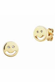 Ohrstecker 925/- Sterling Silber vergoldet Smile