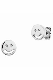 Ohrstecker 925/- Sterling Silber rhodiniert Smile