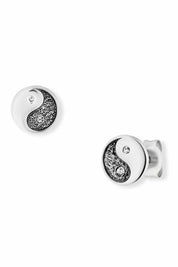 Ohrstecker 925/- Sterling Silber Zirkonia Yin Yang