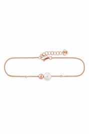 Armband 925/- Sterling Silber rotvergoldet Perle