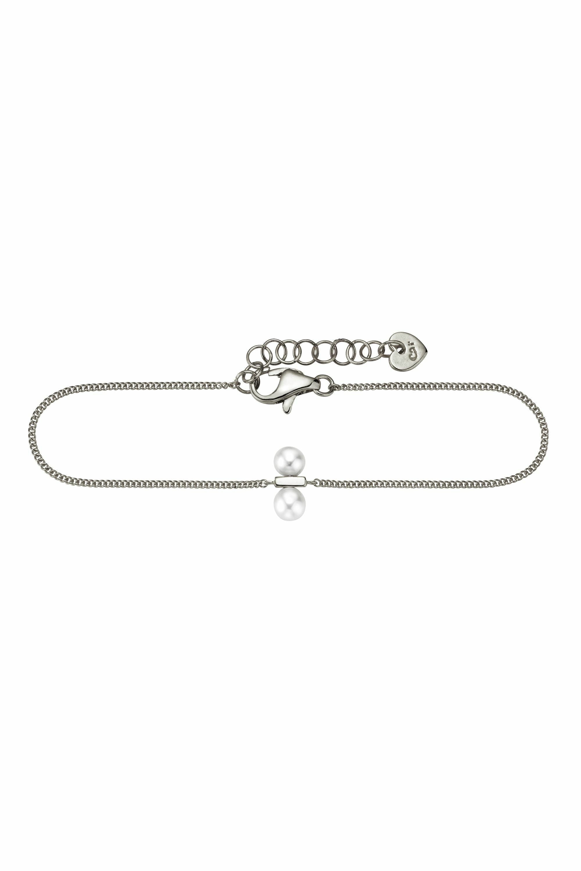 Armband 925/- Sterling Silber rhodiniert Perlen