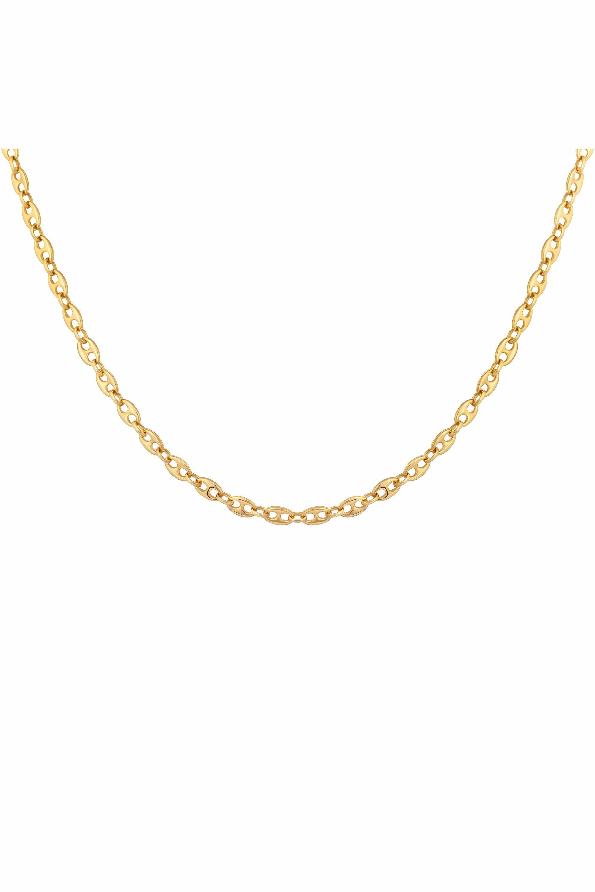 Collier 925 Silber vergoldet Kette Y-Kette Kaffeebohnenkette