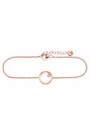 Armband 925 Sterling Silber rosé vergoldet Zirkonia Kreis