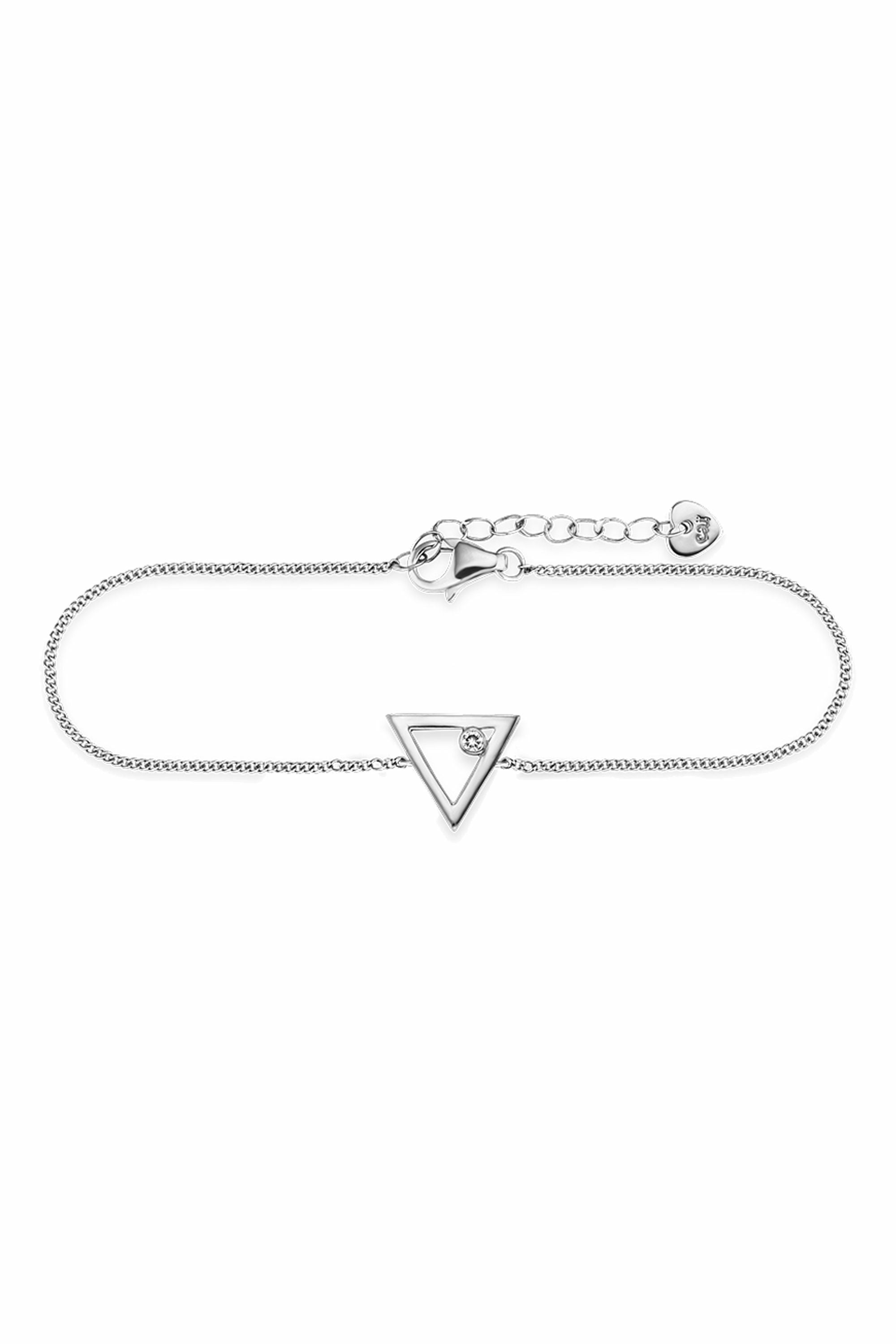Armband 925 Sterling Silber rhodiniert Zirkonia Dreieck