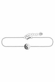 Armband 925/- Sterling Silber rhodiniert Zirkonia Yin Yang