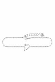 Armband 925/- Sterling Silber rhodiniert Zirkonia Herz