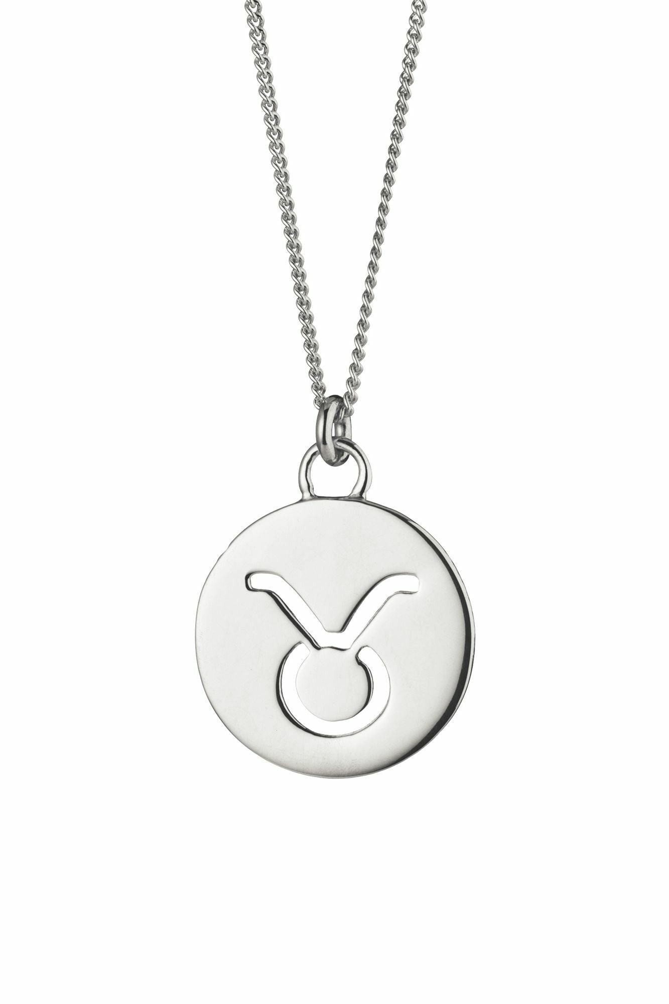 Halskette Stier Sternzeichen 925/- Sterling Silber rhodiniert