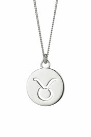 Halskette Stier Sternzeichen 925/- Sterling Silber rhodiniert