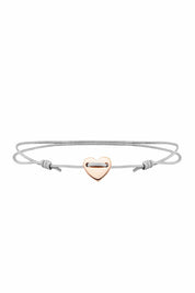 Armband 925/- Sterling Silber rotvergoldet Herz