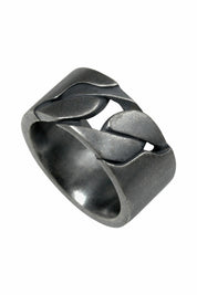 Ring 925/- Sterling Silber matt oxidiert schwarz