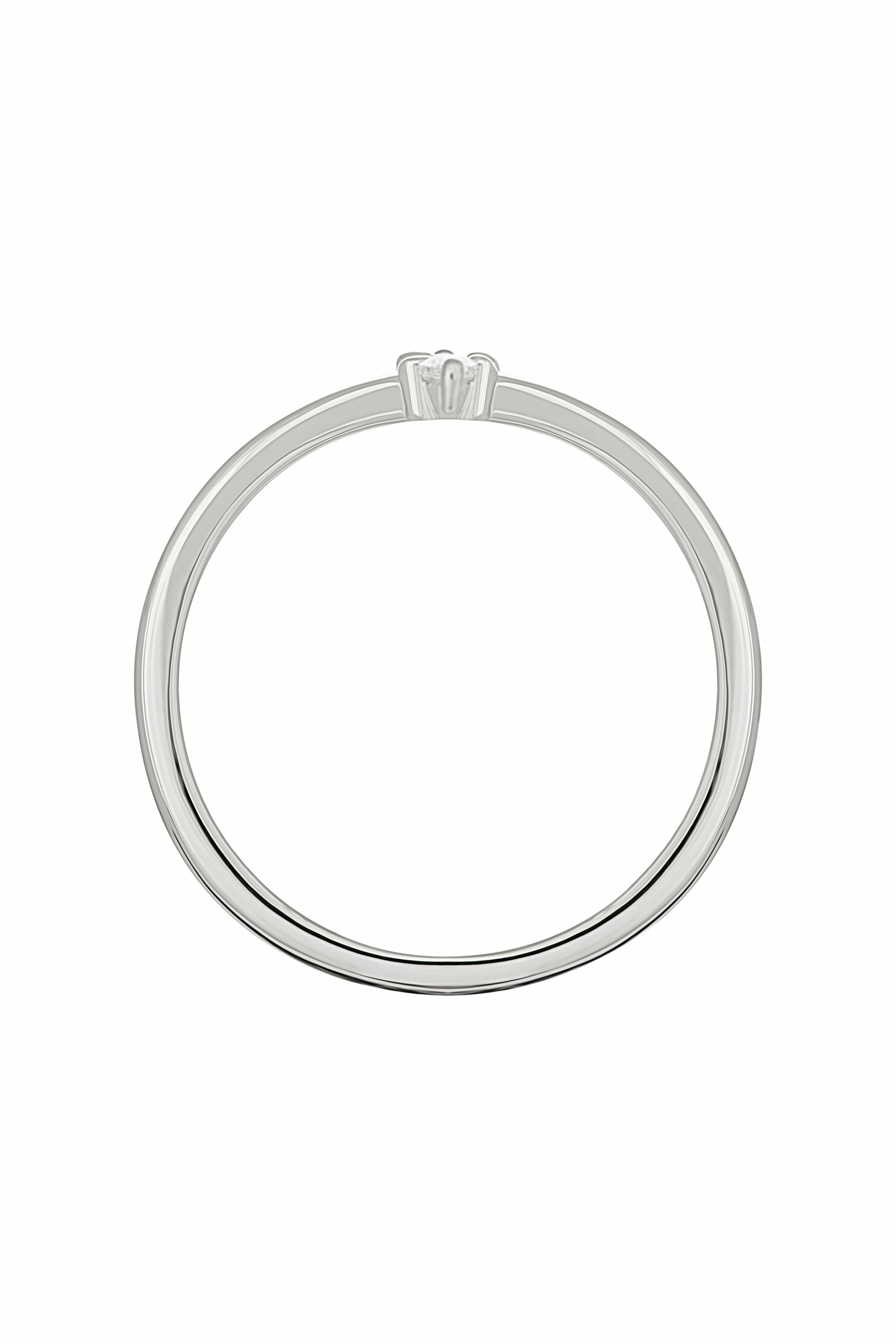 Ring 925 Silber rhodiniert mit Zirkonia