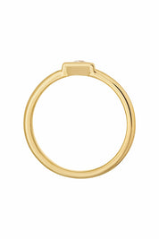 Ring 925 Silber vergoldet mit Zirkonia Dreieck