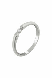 Ring 925 Silber rhodiniert mit Zirkonia