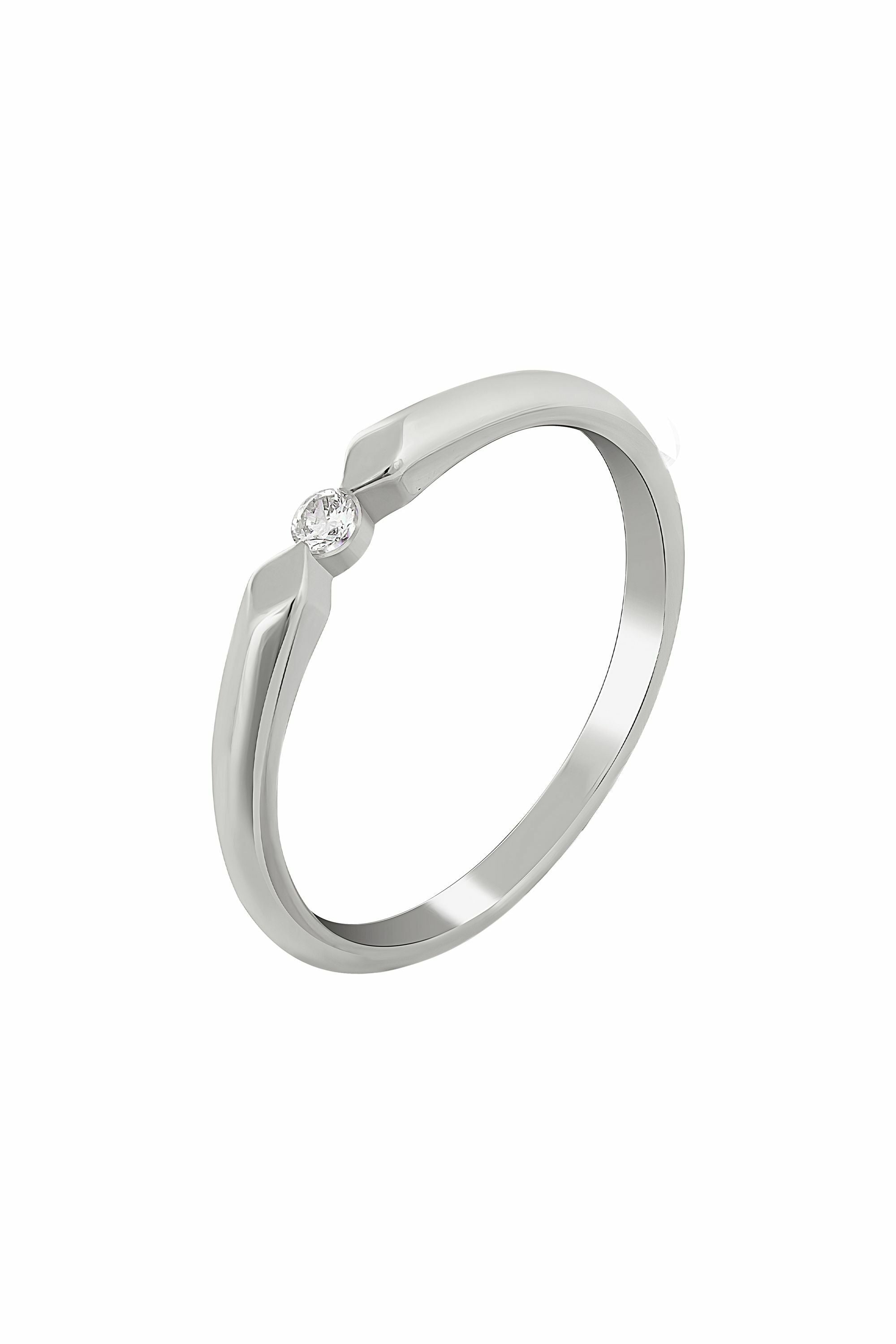 Ring 925 Silber rhodiniert mit Zirkonia