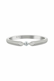 Ring 925 Silber rhodiniert mit Zirkonia