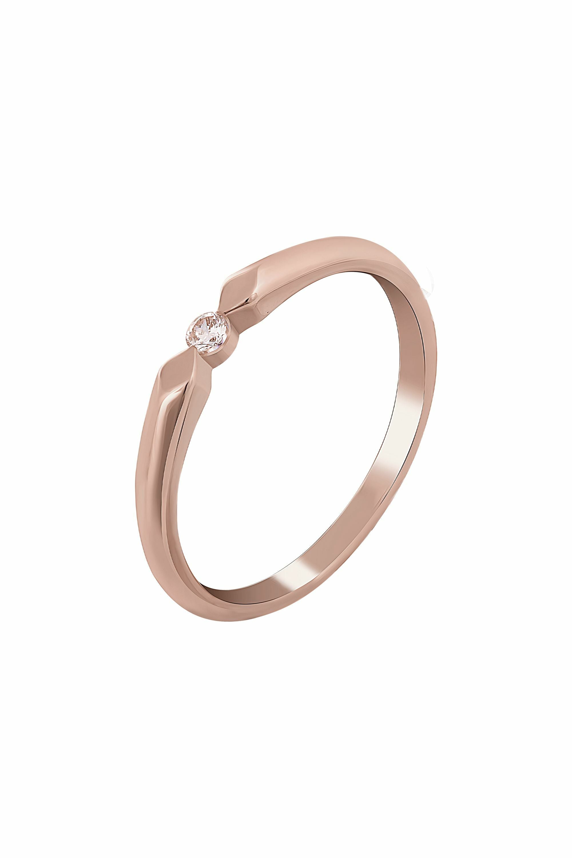 Ring 925 Silber rosévergoldet mit Zirkonia