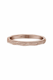 Ring 925 Silber rosévergoldet Flechtoptik Stacking