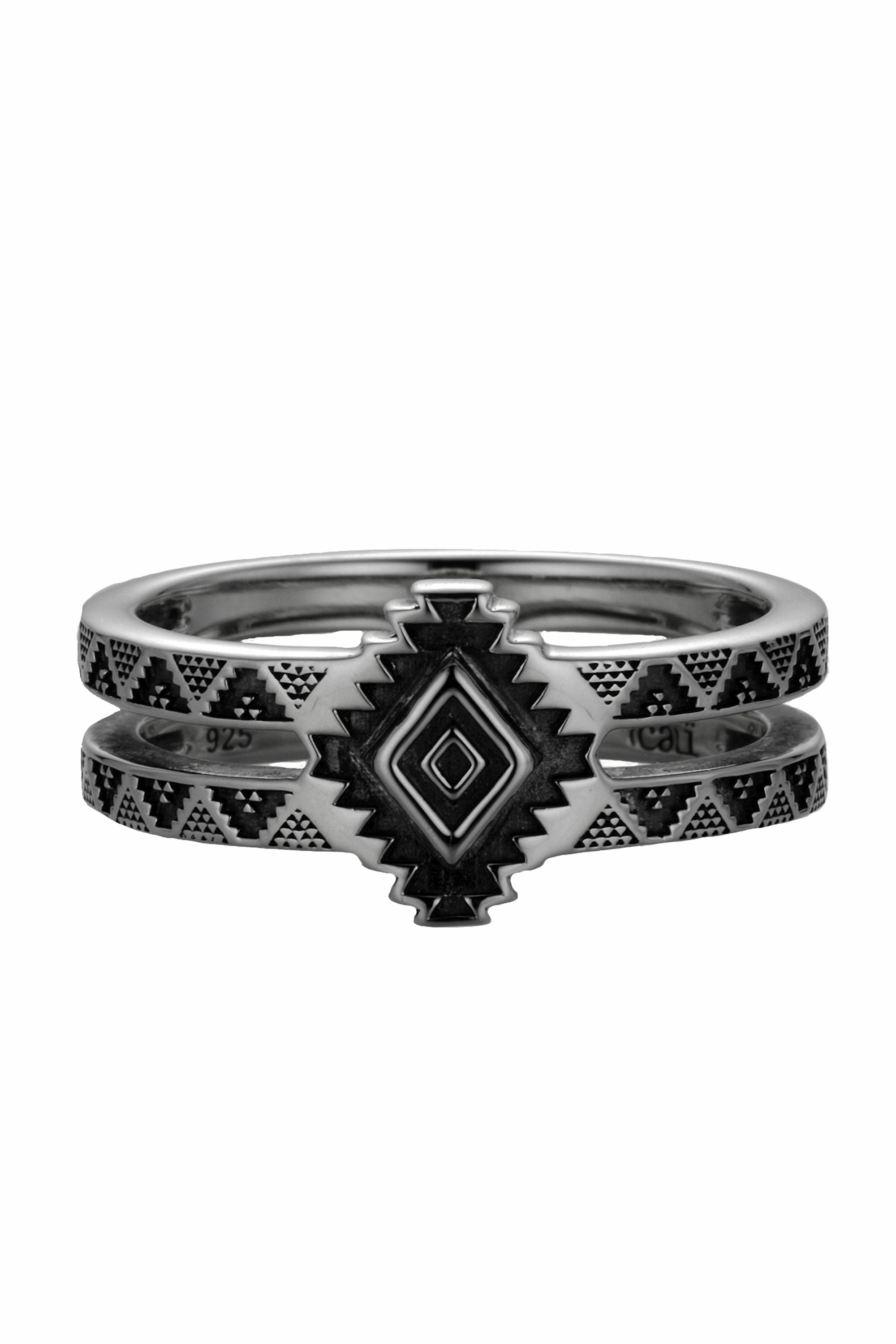 Ring 925/- Sterling Silber oxidiert Amerika