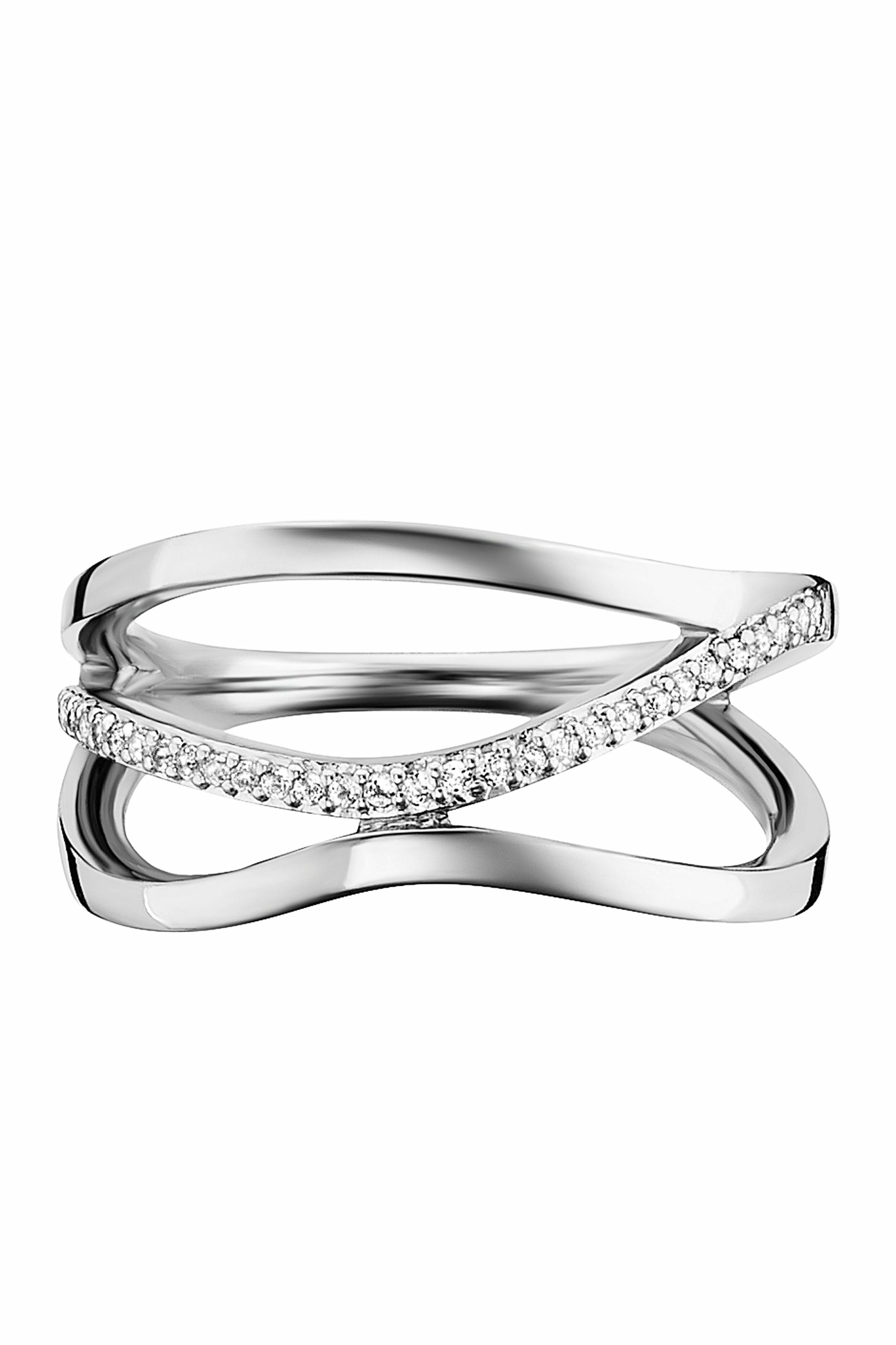 Ring 925/- Sterling Silber rhodinert Topas