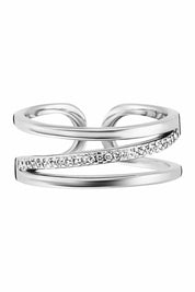 Ring 925/- Sterling Silber rhodinert Topas