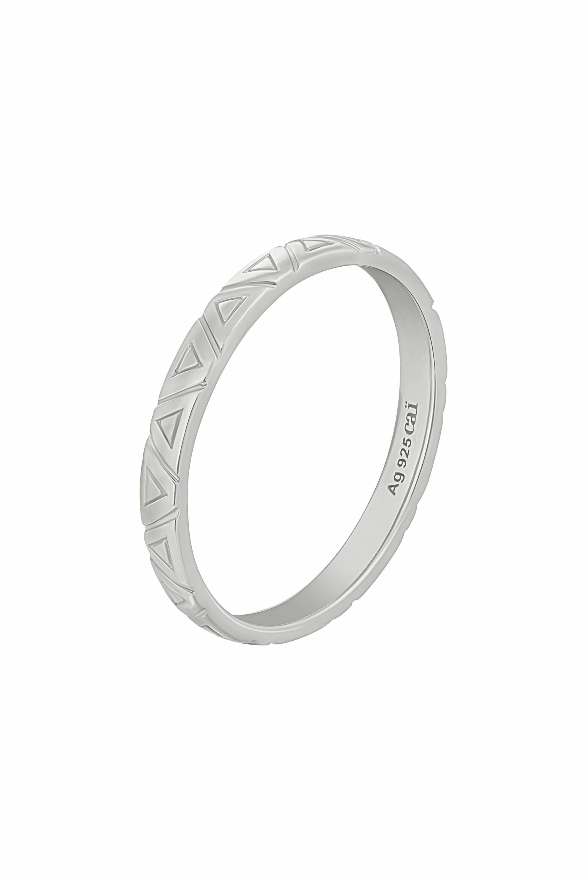 Ring 925 Silber rhodiniert Dreiecke Stacking